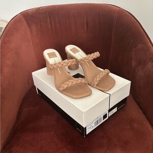 Dolce Vita Nairi Woven Braided Sandals in Cafe Stella